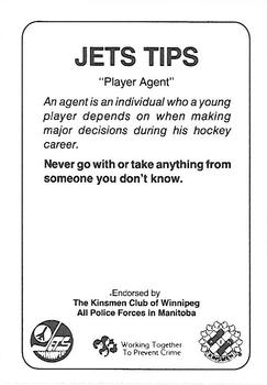 1988-89 Winnipeg Jets Police #NNO Dave Ellett Back