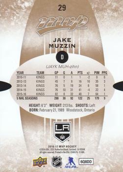 2016-17 Upper Deck MVP #29 Jake Muzzin Back
