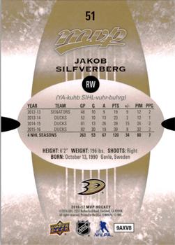 2016-17 Upper Deck MVP #51 Jakob Silfverberg Back