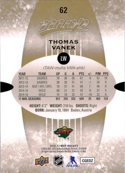 2016-17 Upper Deck MVP #62 Thomas Vanek Back