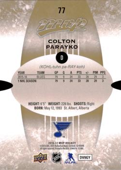 2016-17 Upper Deck MVP #77 Colton Parayko Back