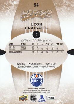 2016-17 Upper Deck MVP #84 Leon Draisaitl Back