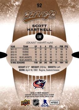 2016-17 Upper Deck MVP #92 Scott Hartnell Back