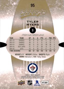 2016-17 Upper Deck MVP #95 Tyler Myers Back