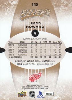 2016-17 Upper Deck MVP #148 Jimmy Howard Back