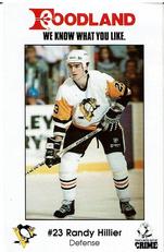 1989-90 Foodland Pittsburgh Penguins #11 Randy Hillier Front