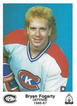1986-87 Kingston Canadians (OHL) Police #12 Bryan Fogarty Front