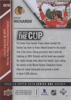 2015-16 Upper Deck - Day with the Cup #DC10 Brad Richards Back