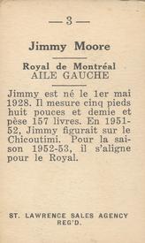 1952-53 St. Lawrence Sales (QSHL) #3 Jimmy Moore Back
