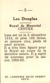 1952-53 St. Lawrence Sales (QSHL) #5 Les Douglas Back