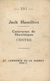 1952-53 St. Lawrence Sales (QSHL) #101 Jack Hamilton Back
