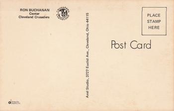 1972-73 Cleveland Crusaders (WHA) Postcards #NNO Ron Buchanan Back