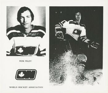 1972-73 Ottawa Nationals (WHA) #NNO Ron Riley Front