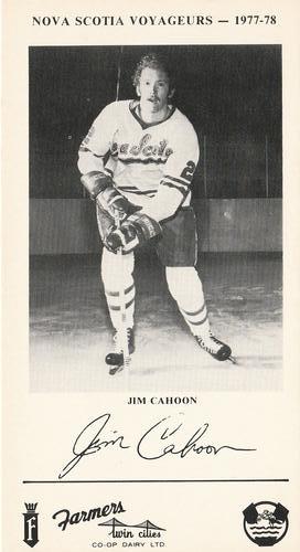 1977-78 Nova Scotia Voyageurs (AHL) #NNO Jim Cahoon Front