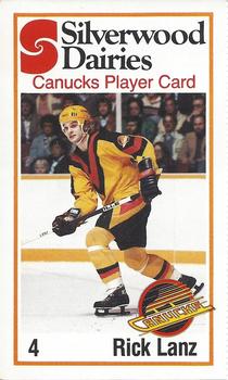 1981-82 Silverwood Dairy Vancouver Canucks #NNO Rick Lanz Front