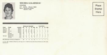 1982-83 Hartford Courant Junior Whalers Hartford Whalers #4 Michel Galarneau Back