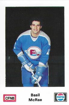 1982-83 Fredericton Express (AHL) Police #10 Basil McRae Front