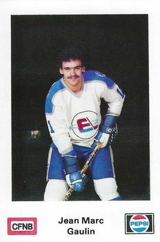 1982-83 Fredericton Express (AHL) Police #22 Jean-Marc Gaulin Front