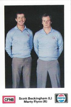 1982-83 Fredericton Express (AHL) Police #26 Marty Flynn / Scott Beckingham Front