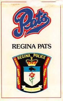 1982-83 Regina Pats (WHL) Police #1 Regina Pats Front