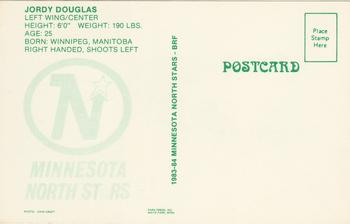 1983-84 Minnesota North Stars Postcards #NNO Jordy Douglas Back