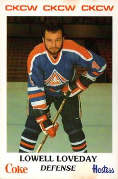 1983-84 Moncton Alpines (AHL) Police #6 Lowell Loveday Front