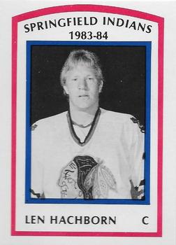 1983-84 Springfield Indians (AHL) #4 Len Hachborn Front