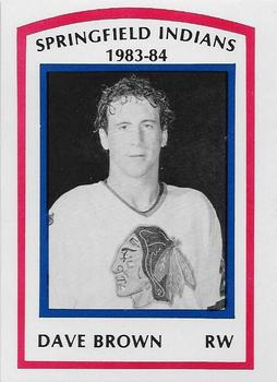 1983-84 Springfield Indians (AHL) #8 Dave Brown Front