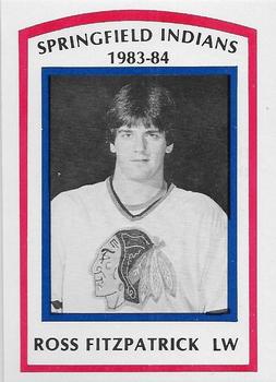 1983-84 Springfield Indians (AHL) #15 Ross Fitzpatrick Front