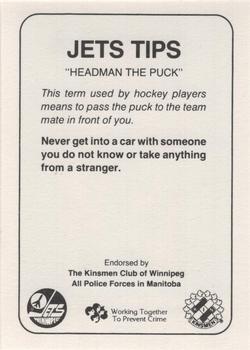 1984-85 Winnipeg Jets Police #NNO Perry Turnbull Back