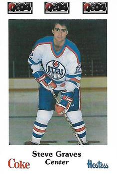 1984-85 Nova Scotia Oilers (AHL) Police #9 Steve Graves Front