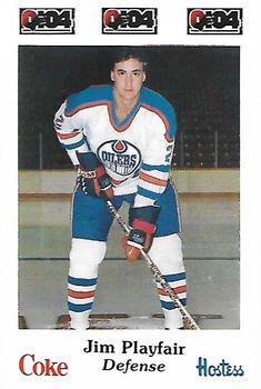1984-85 Nova Scotia Oilers (AHL) Police #17 Jim Playfair Front
