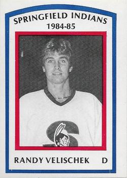 1984-85 Springfield Indians (AHL) #4 Randy Velischek Front