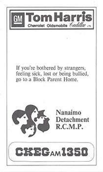1984-85 Nanaimo Clippers (BCHL) Police #2 Jay Barner Back