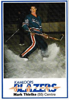 1984-85 Kamloops Blazers (WHL) Police #NNO Mark Thietke Front