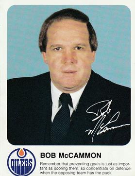 1985-86 Red Rooster Edmonton Oilers #NNO Bob McCammon Front