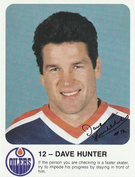 1985-86 Red Rooster Edmonton Oilers #NNO Dave Hunter Front