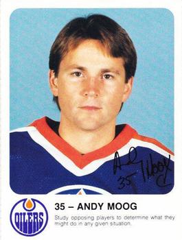 1985-86 Red Rooster Edmonton Oilers #NNO Andy Moog Front