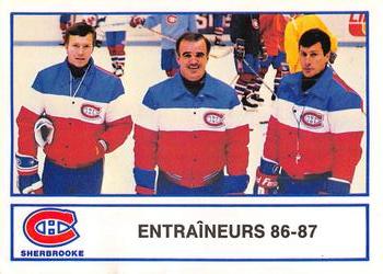 1986-87 Sherbrooke Canadiens (AHL) #NNO Pierre Creamer / Jean Hamel / Francois Allaire Front