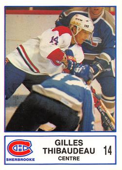 1986-87 Sherbrooke Canadiens (AHL) #NNO Gilles Thibaudeau Front