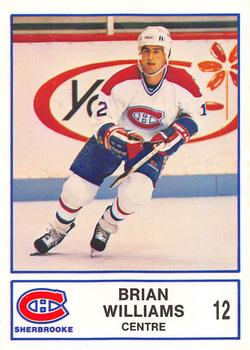 1986-87 Sherbrooke Canadiens (AHL) #NNO Brian Williams Front