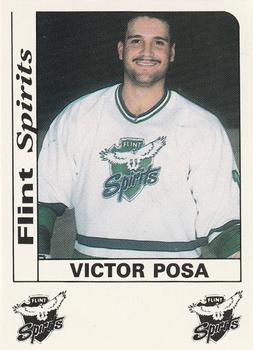 1987-88 Flint Spirits (IHL) #NNO Victor Posa Front