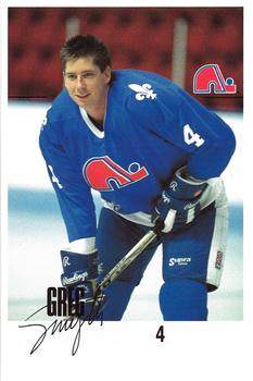 1988-89 Quebec Nordiques #NNO Greg Smyth Front