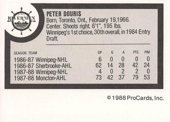 1988-89 ProCards Peoria Rivermen (IHL) #NNO Peter Douris Back