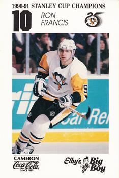 1991-92 Coke/Elby's Pittsburgh Penguins #NNO Ron Francis Front