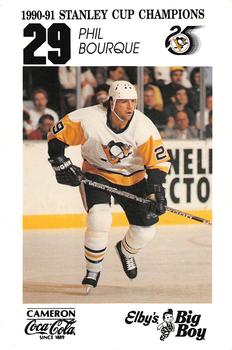 1991-92 Coke/Elby's Pittsburgh Penguins #NNO Phil Bourque Front