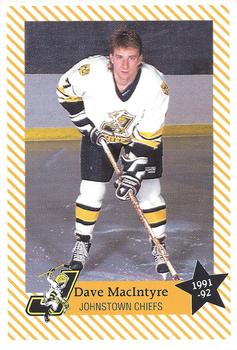 1991-92 Johnstown Chiefs (ECHL) #NNO Dave MacIntyre Front