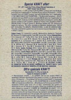 1986-87 Kraft Drawings - Cardboard Blue Backs #NNO Wayne Gretzky Back