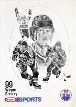 1986-87 Kraft Drawings - Cardboard Blue Backs #NNO Wayne Gretzky Front