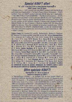 1986-87 Kraft Drawings - Cardboard Blue Backs #NNO Doug Risebrough Back
